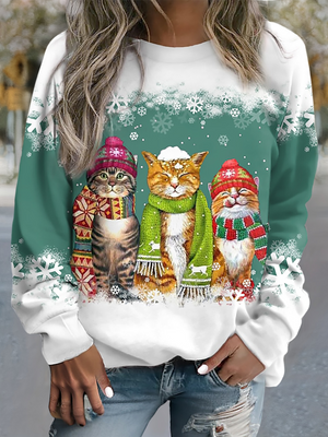 Winter Cats™ - Jultröja med kattmotiv