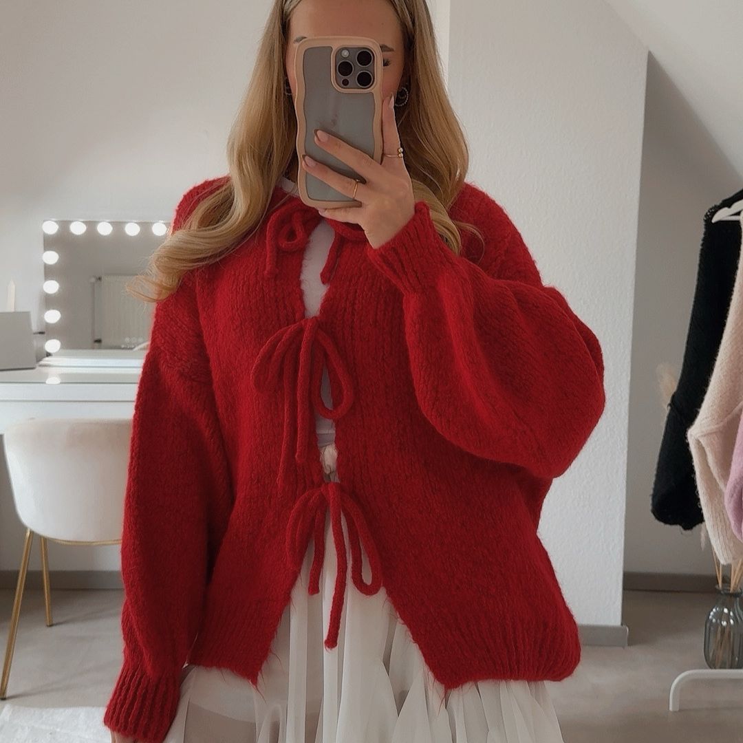 Livia™️ - Oversized cardigan med knutdetaljer