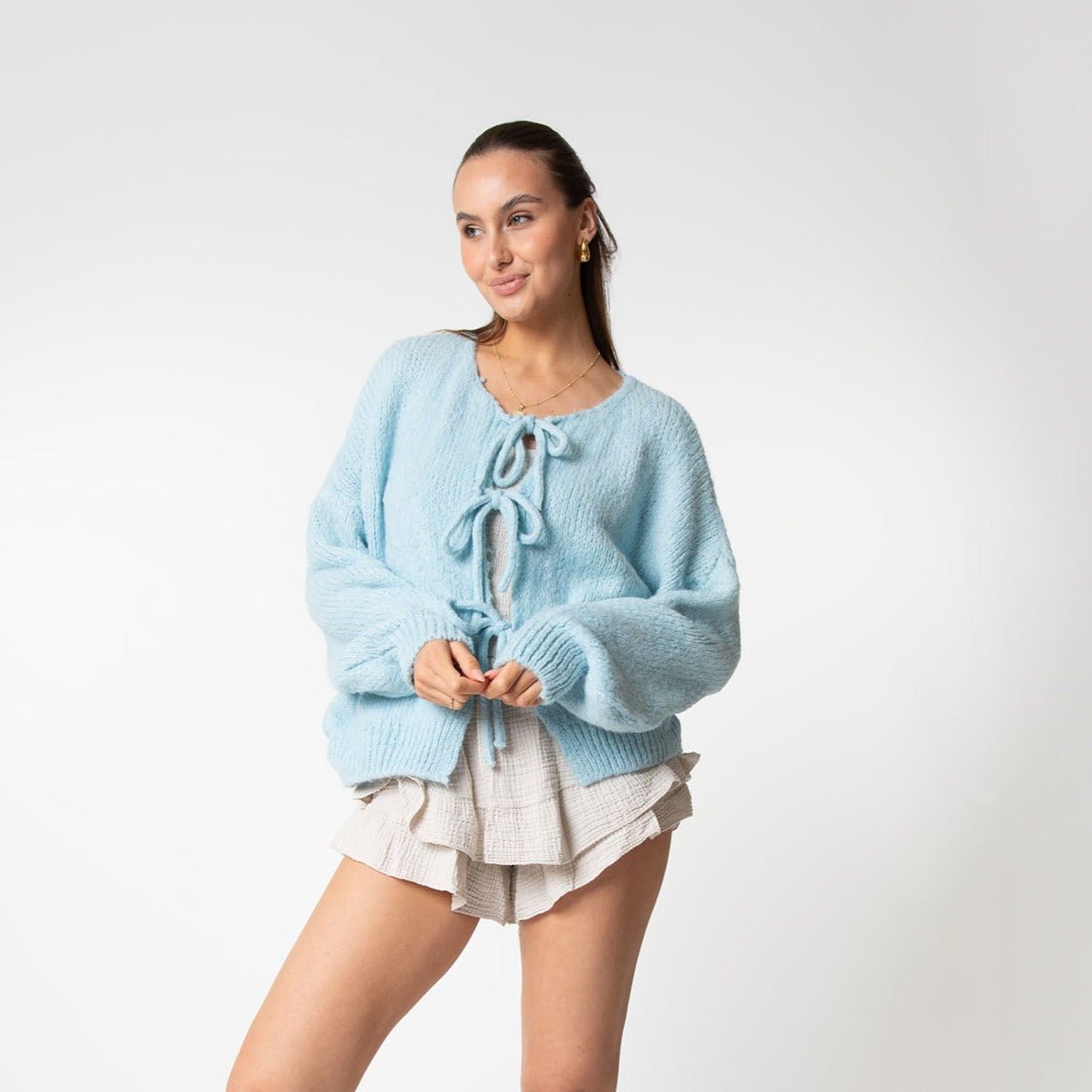 Livia™️ - Oversized cardigan med knutdetaljer